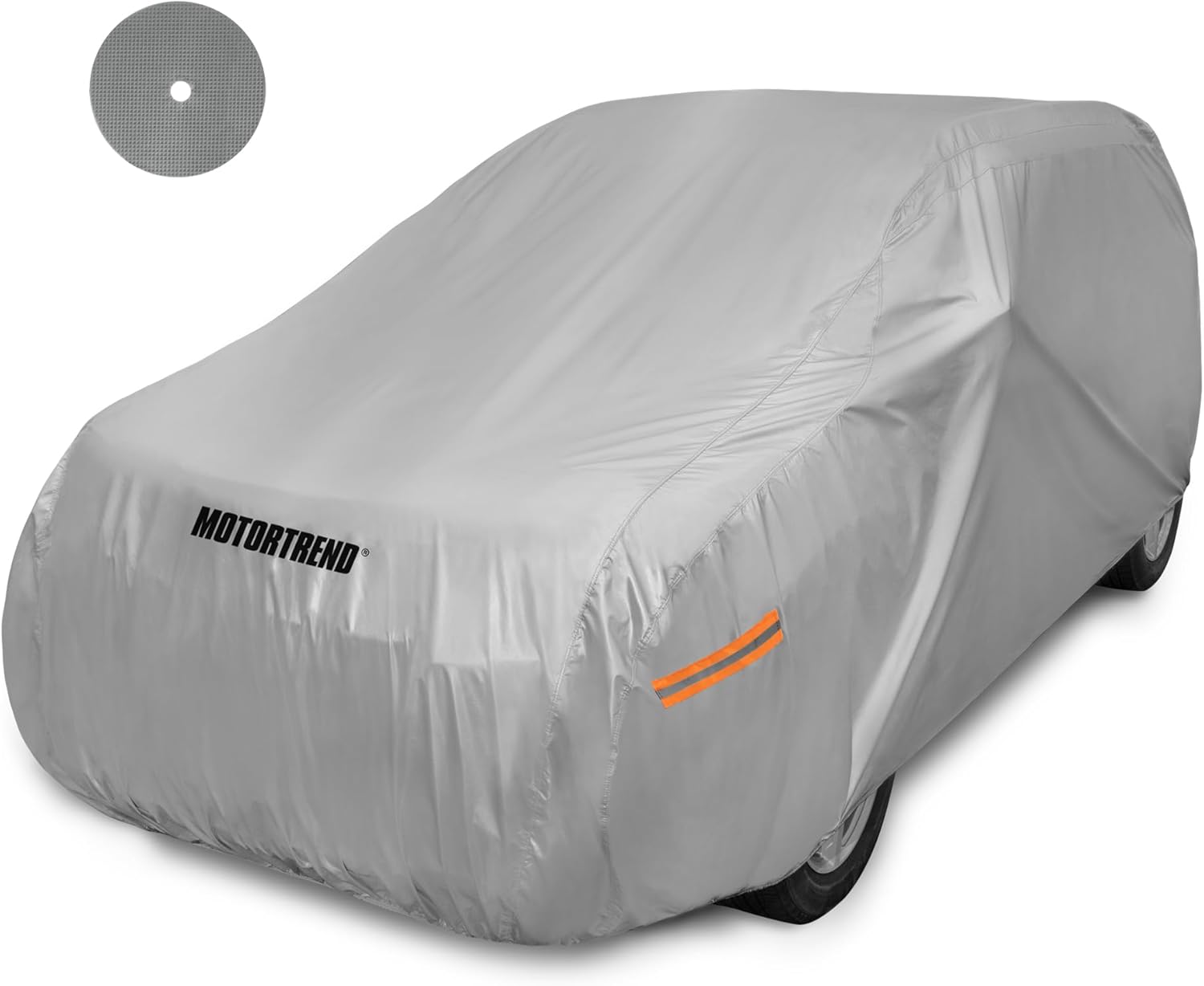 Motor Trend 6-Series Multi-Layered Heavy Duty Vehicle Car Cover for SUVs & Vans, Soft Inner Fleece Lining Waterproof Exterior Rain Snow Hail Sun UV Dust Full Protection for Automobiles, Fit up to 200
