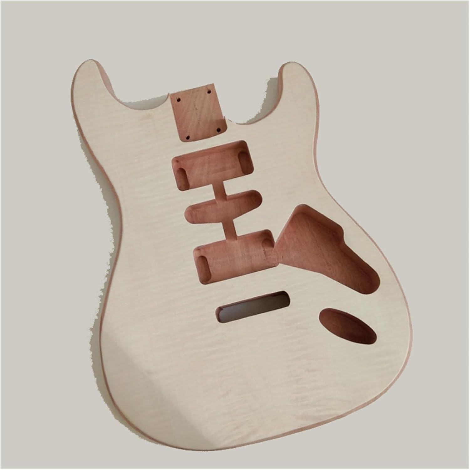 Guitar Body Guitar Replacement Parts 3-4-piece For ST Electric Guitar Body Mahogany Body With Grain Veneer No Paint