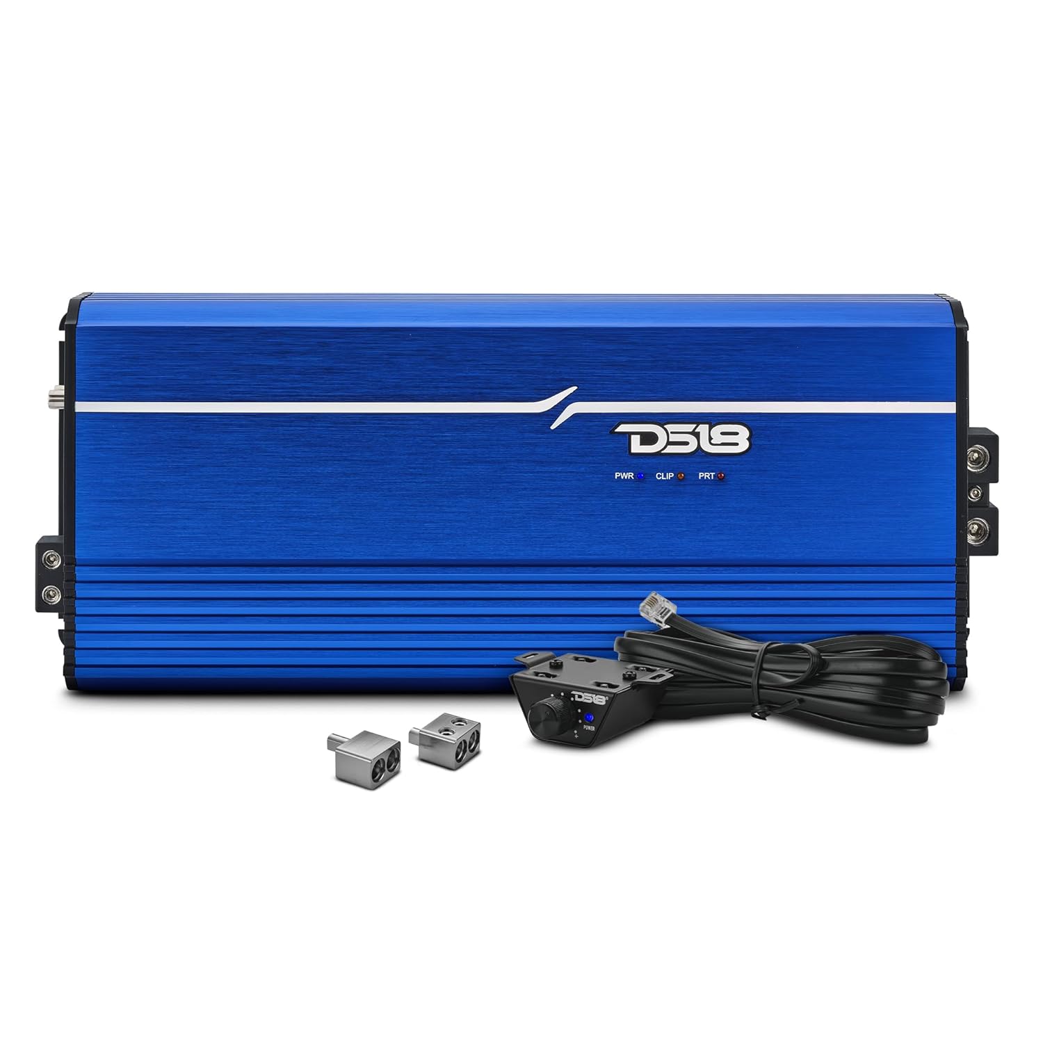 DS18 FRP-8K/BL Compact Monoblock Full-Range Class-D Amplifier – 8000W RMS @ 1Ω | High-Power Car Audio Amp | Smart Cooling, LED Clipping Indicator, Variable Filters, 0GA Inputs