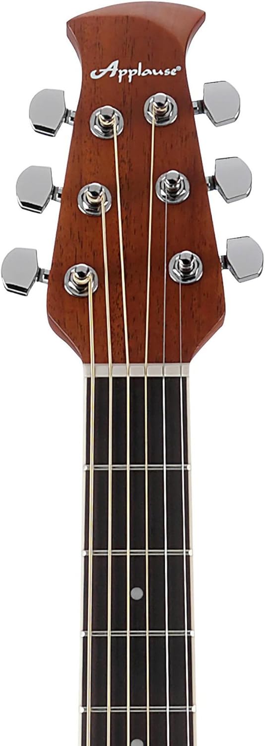 Ovation Applause Standard 6 String Acoustic-Electric Guitar, Right Mid-Depth, Ruby Red AB24II-RR