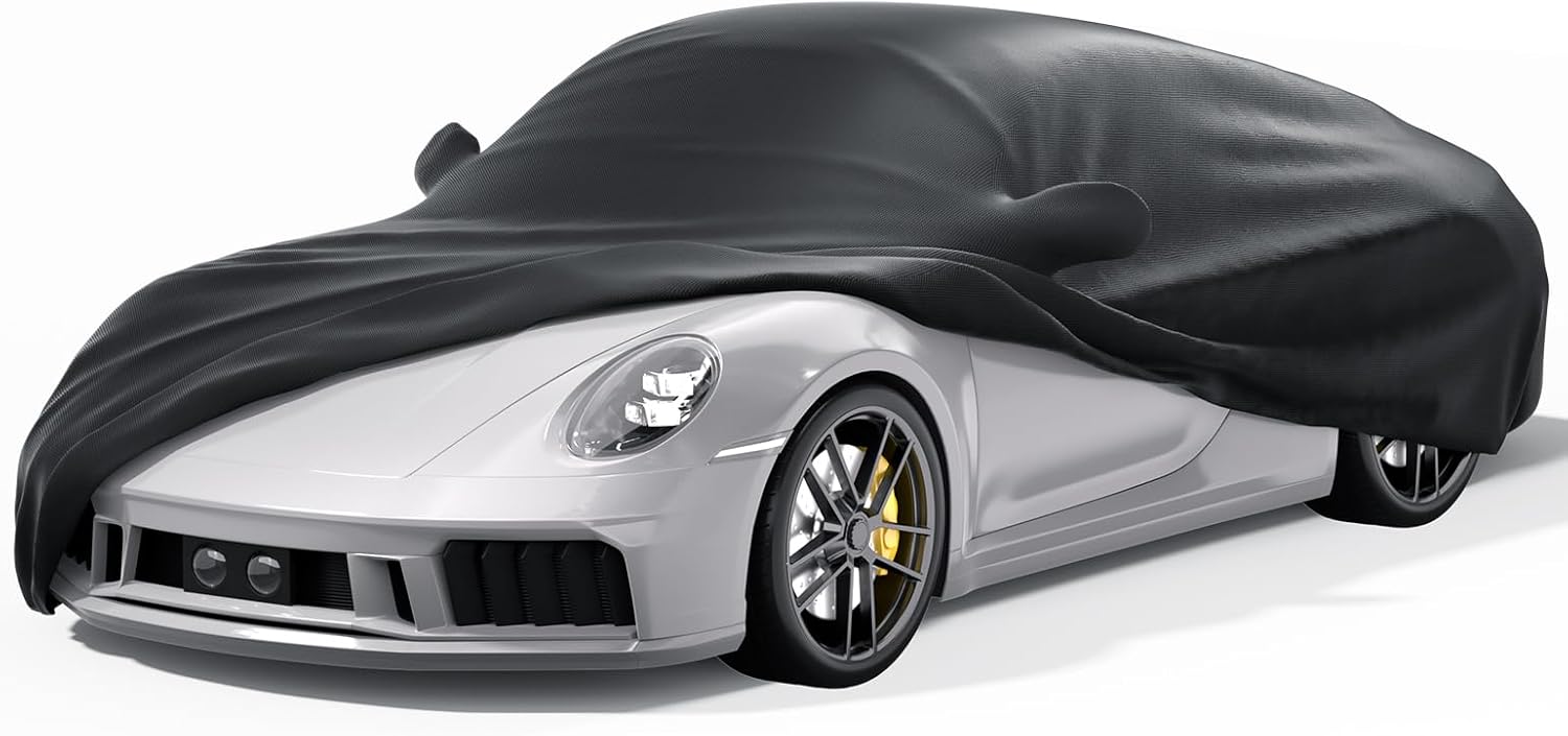 JOYTUTUS Indoor Car Cover Compatible with 1999-2026 Porsche 911 & 718 (Not for High Wing), Soft Stretch Satin Material, Dust Protection
