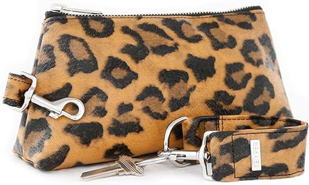 KEYPER 2-Piece Luxe Wristlet Set (IT Bag and a Key Ring Bracelet) Vegan Leather Classic Clutch Luxury Purse for Women