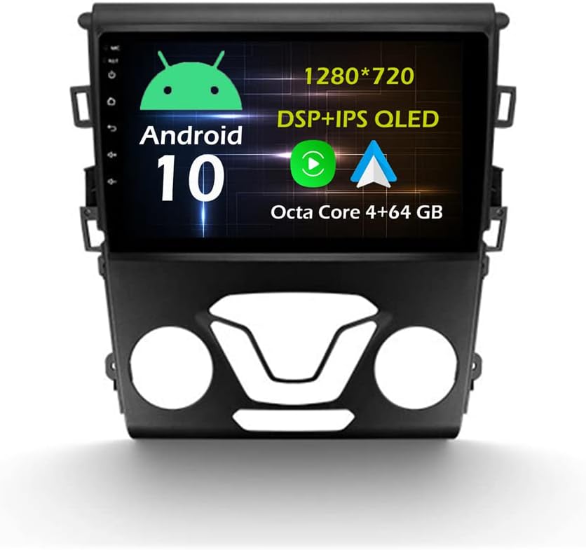 9''Android Car Stereo Radio fits Ford Mondeo Fusion 5 2014-2019 Octa Core Android 13 Touchscreen Headunit Supports GPS Navigation Carplay Android Auto Bluetooth DSP SWC WiFi AHD Camera