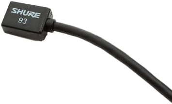 Shure WL93 Series Subminiature Condenser Lavalier Microphones,WL93- Black, with 4-Foot (1.2 m) Cable