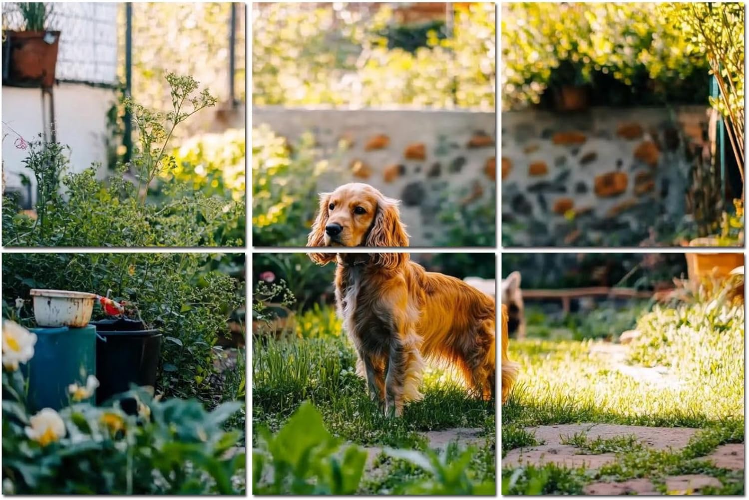 6 Pack Art Acoustic Panels Friends Dog Cat Garden Sound Absorbing Panel 48