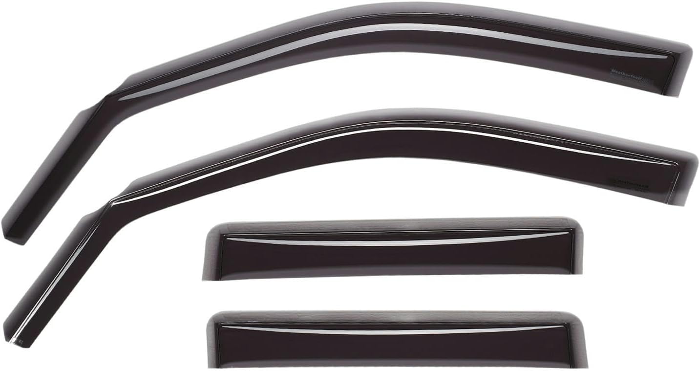 WeatherTech Custom Fit Side Window Deflectors for Toyota Highlander, Highlander Hybrid - (821011), Dark Tint
