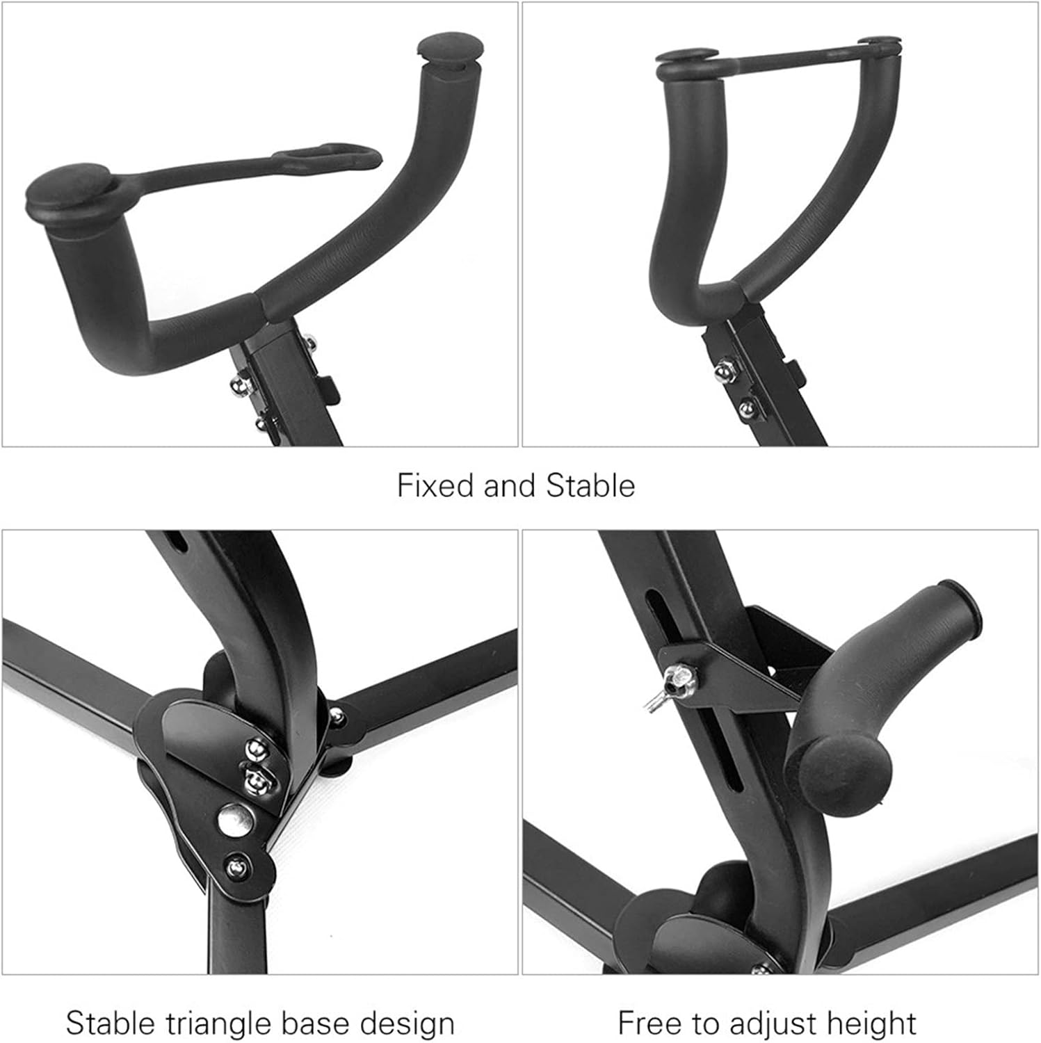 Saxophone Parts Alto Tenor Saxophone Stand Display Instrument Accessories Metal Material Triangle Base Design Folding Portable