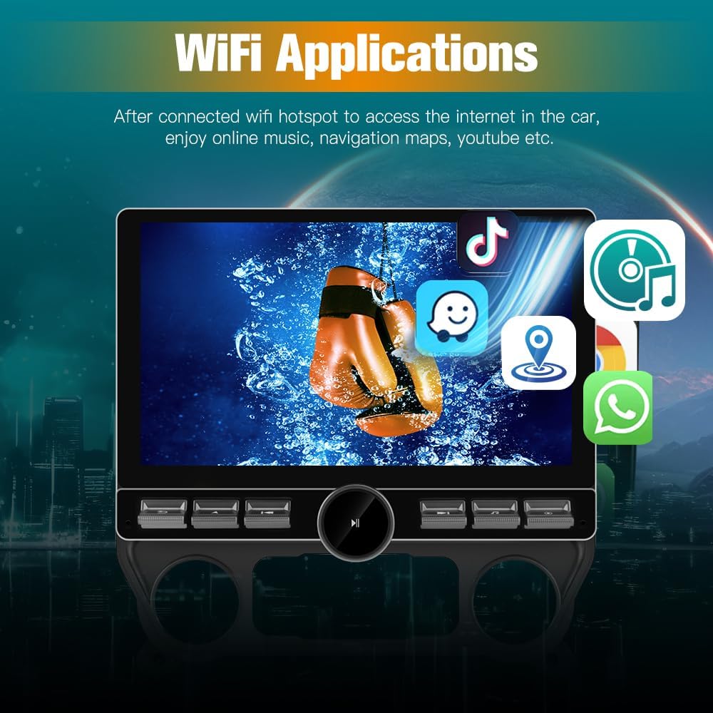 AWESAFE 13.1 inch Qualcomm 8 Core Car Stereo for Chevy Silverado GMC Sierra 2014-2018, Android 13 Touch Screen with CarPlay Android Auto WiFi/Bluetooth/FM/SWC