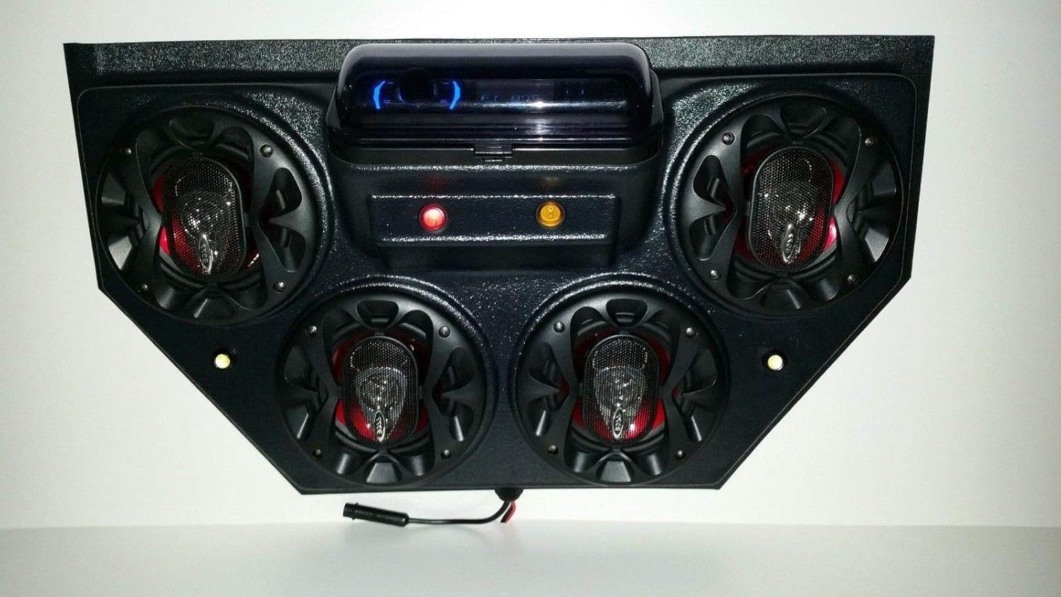 Golf Cart UTV Overhead Stereo Console Bluetooth Four Speakers Sound System