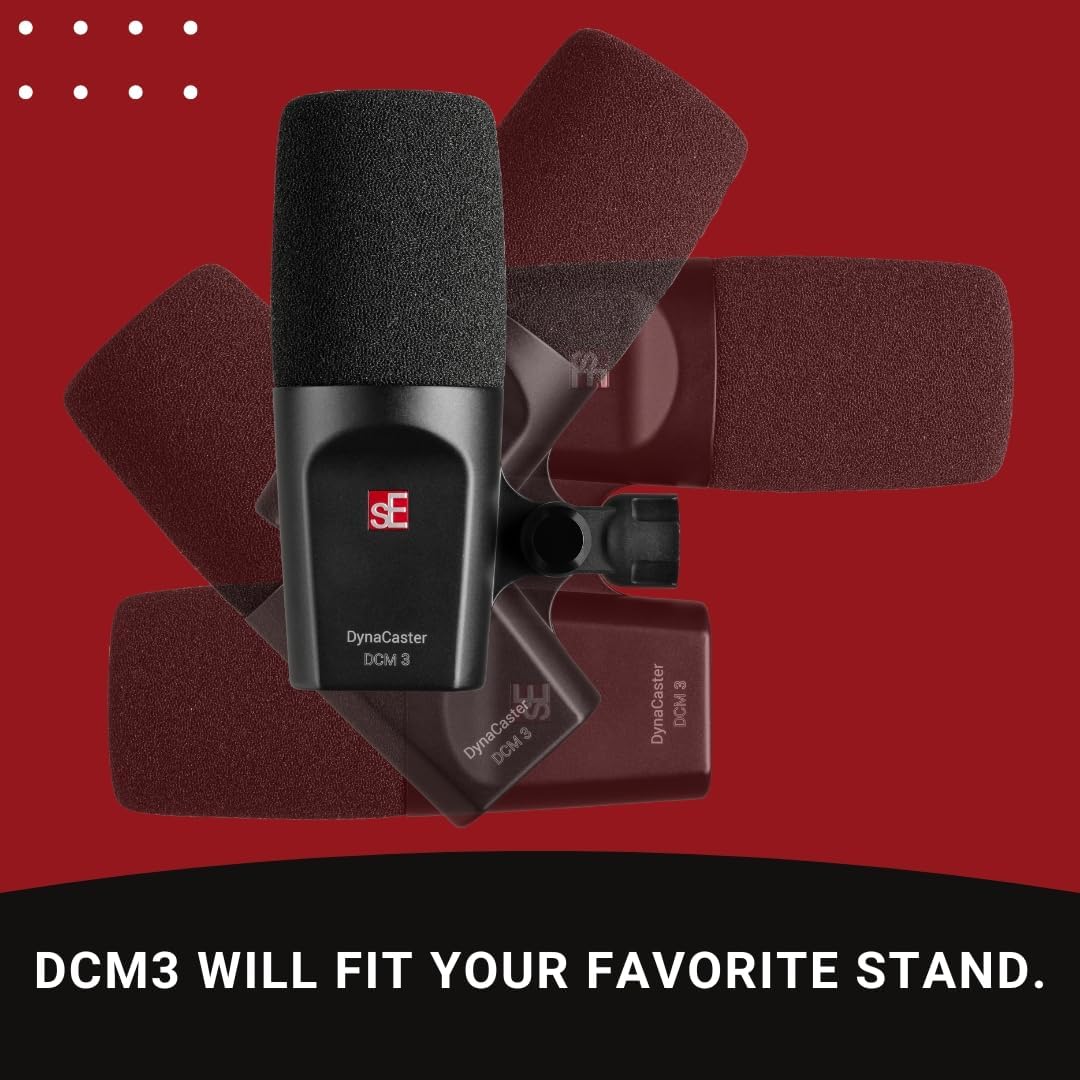 SE Electronics DCM3 Dynacaster DCM 3 Broadcast Microphone, Black