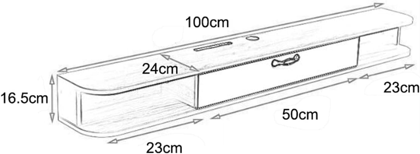 Wall Mounted TV Cabinet Floating TV Shelf Wall Shelf TV Stand Media TV Console TV Bracket Living Room Cabinet Media Stand Furniture Multimedia Accessory Organizer Wall Mount Corner Shelves