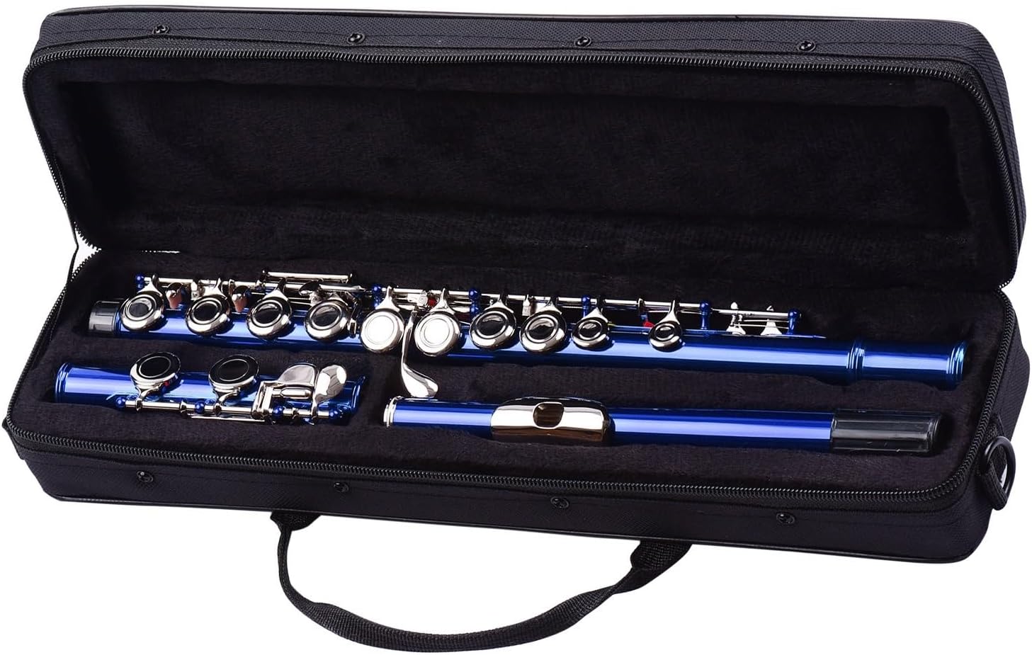 Flute Closed Hole C Flute 16 Keys Wind Instrument with Carry Case Flute Stand Flutes Musical Instruments
