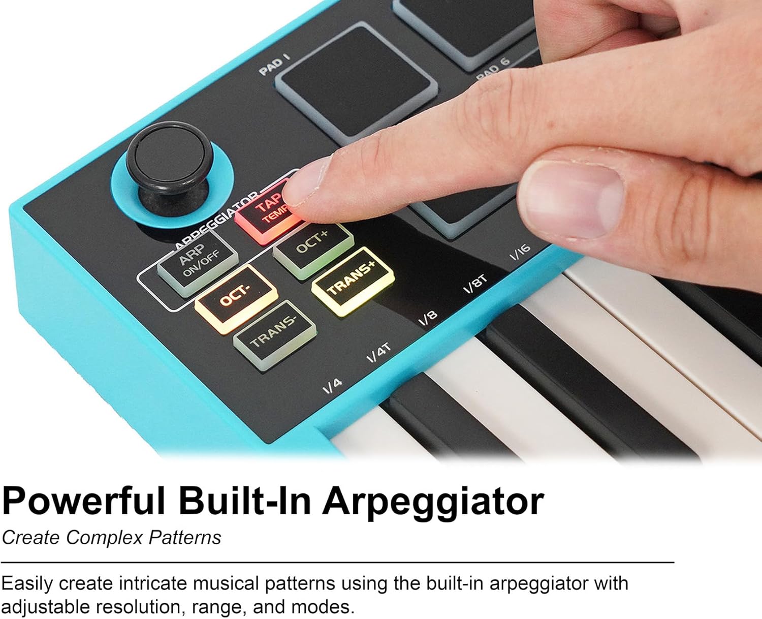 Audisavings Bundle: Rockville M25 25 Key USB Wireless MIDI Keyboard Controller With Bluetooth+8 Pads Bundle With Rockville PRO-M50 Studio Headphones w/Detachable Coil Cable, Case (2 Items)