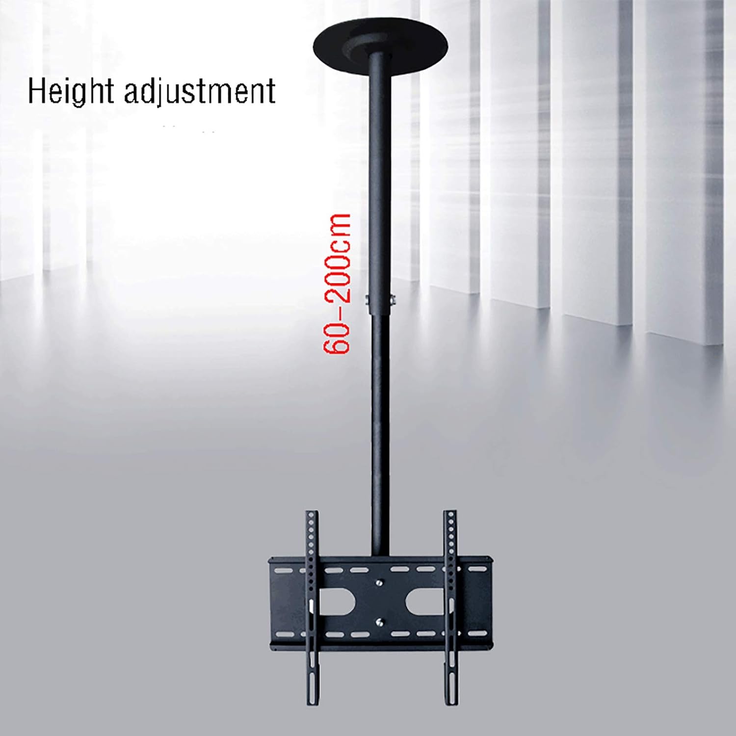 Tv Wall Mount Ceiling TV Mount, Adjustable Height Full Motion 360 ° Rotation TV Bracket, Max Up to 50 Inch TVs, Two Installation Methods: Ceiling and Wall (2m)