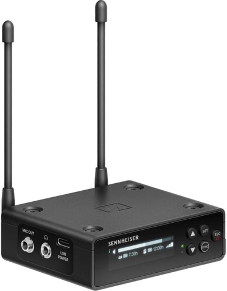 Sennheiser EW-DP ENG Set Camera-Mount Digital Wireless Combo Microphone System | Q1-6: 470 to 526 MHz Bundled with AA Batteries | 4 Pack + Cleaning Cloth (3 Items)