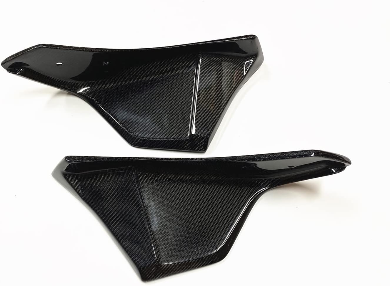 Real Carbon Fiber Car Boot Lower Spoiler Guard Plate Board Rear Bumper Side Splitter Corner Cover Compatible for Toyota Supra A90 2020-2022