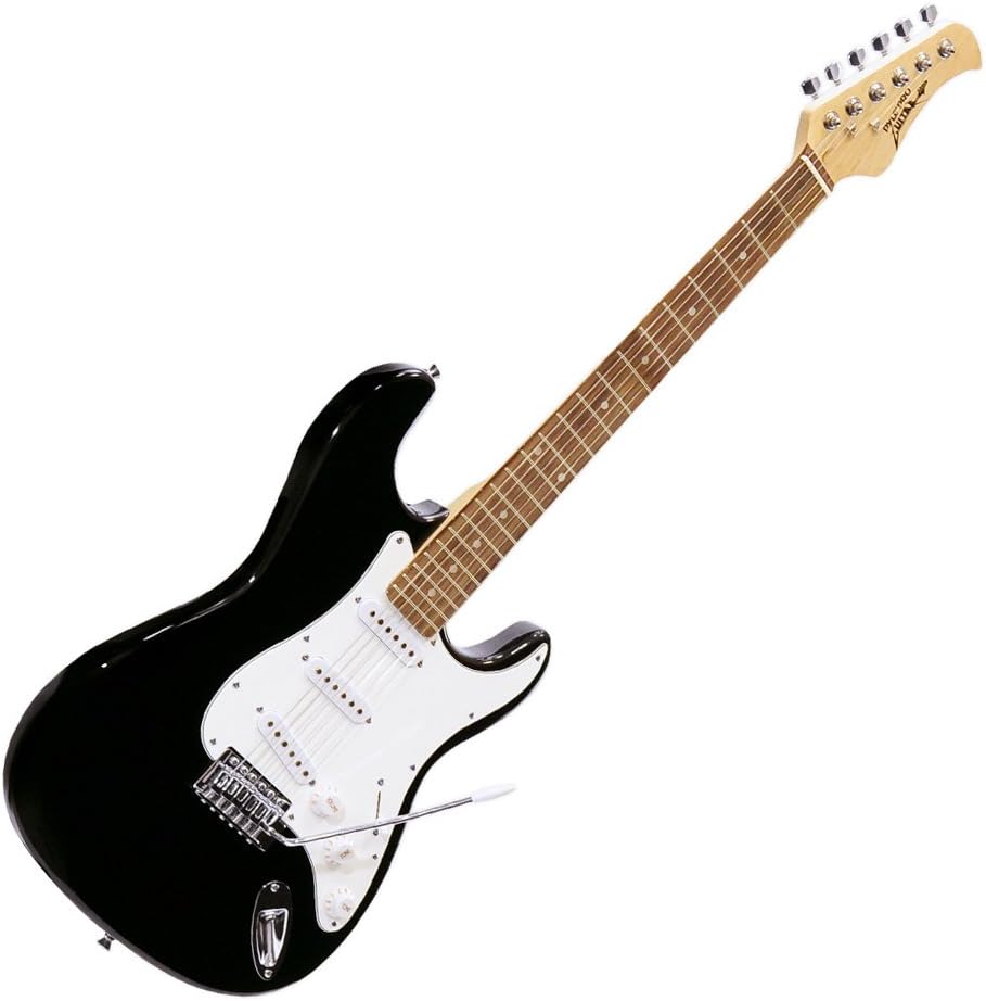 Pyle Pro Full Size Electric Guitar Package w/ Amp, Guitar Bundle, Case & Accessories, Electric Guitar Bundle, Beginner Starter Package, Strap, Tuner, Pick, Ready to Use Out of the Box, Black(PEGKT15B)