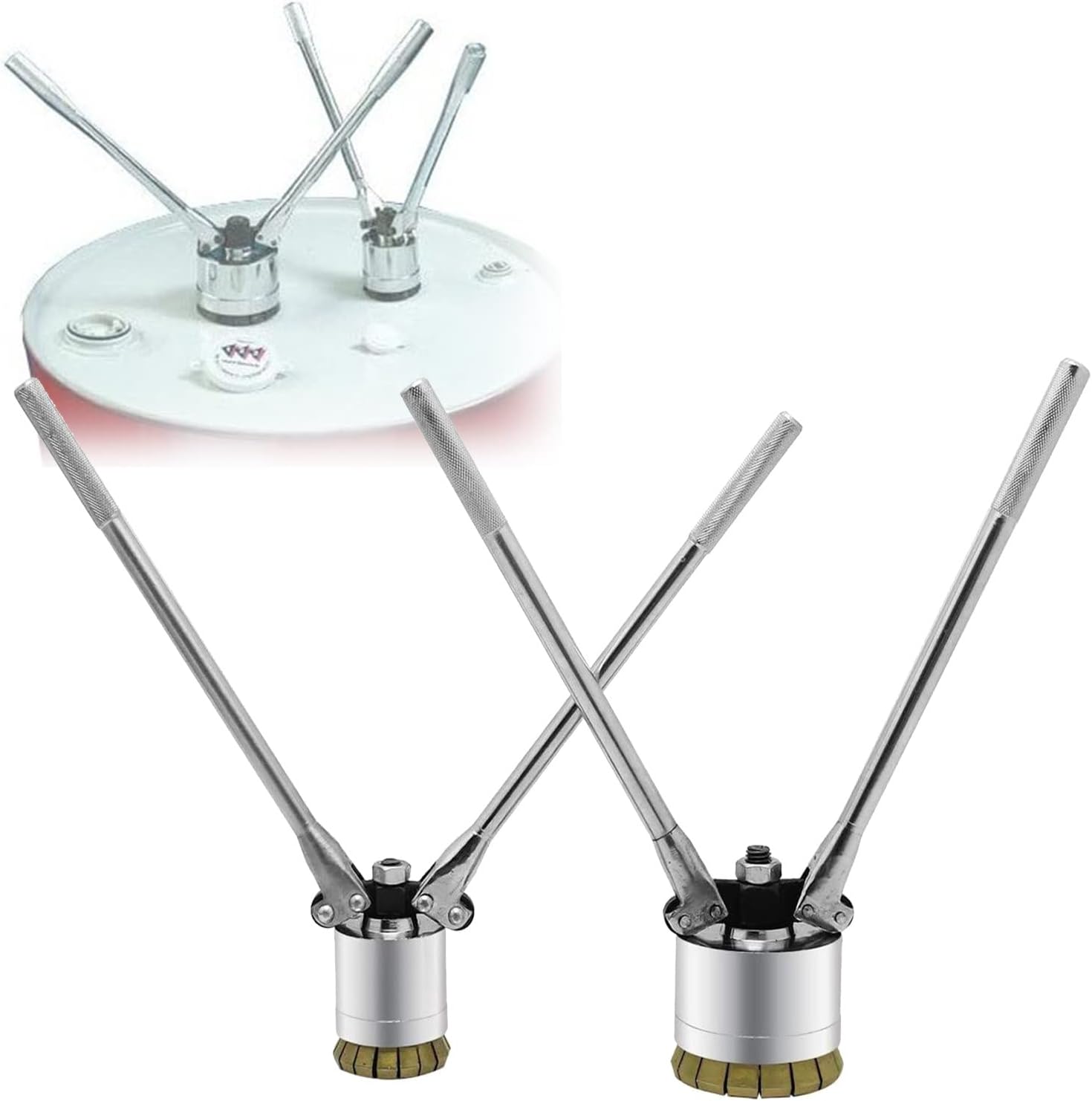 200L Oil Drum Pressure Cap Sealing Barrel Crimping Tool 35 & 70mm Crimper Sealer 53 Gallon Manual Oil Barrel Sealing Machine,Securely Seal Drums with Ease Reliable and Efficient,Oneset