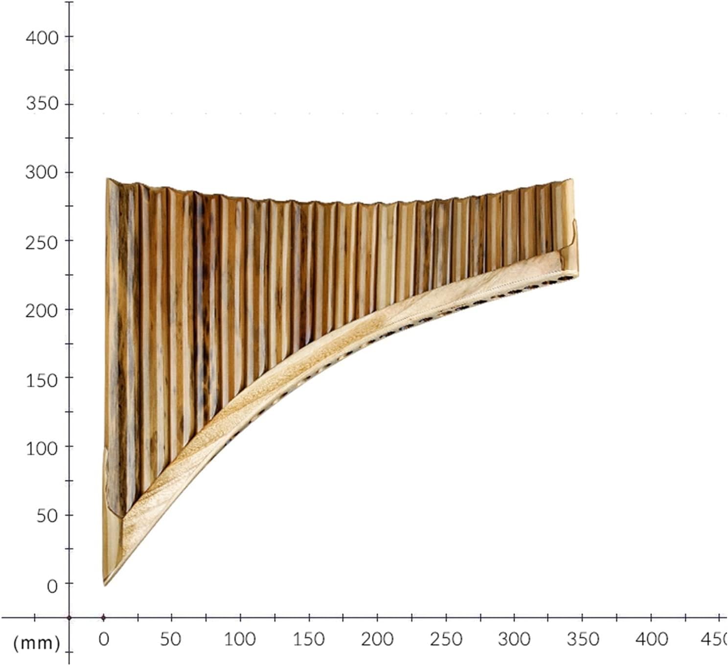 22 Pipes G Key Pan Flute Pan Pipes Woodwind Instrument Traditional Musical Instrument Water-Bamboo Spots Pan Flute (Color : Left-Hand)