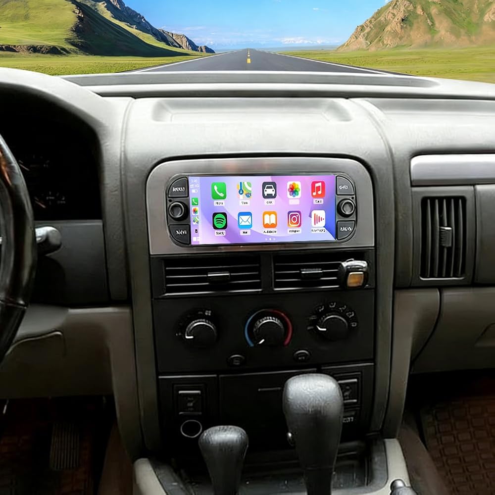 2+64G Android 14 Car Stereo for GrandCherokee 1998 1999 2000 2001 2002 2003 2004 Radio Wireless Carplay Android Auto, 6.86IN IPS Touch Screen 5G WiFi/GPS Navi/FM RDS/EQ/Audio/Camera/MIC