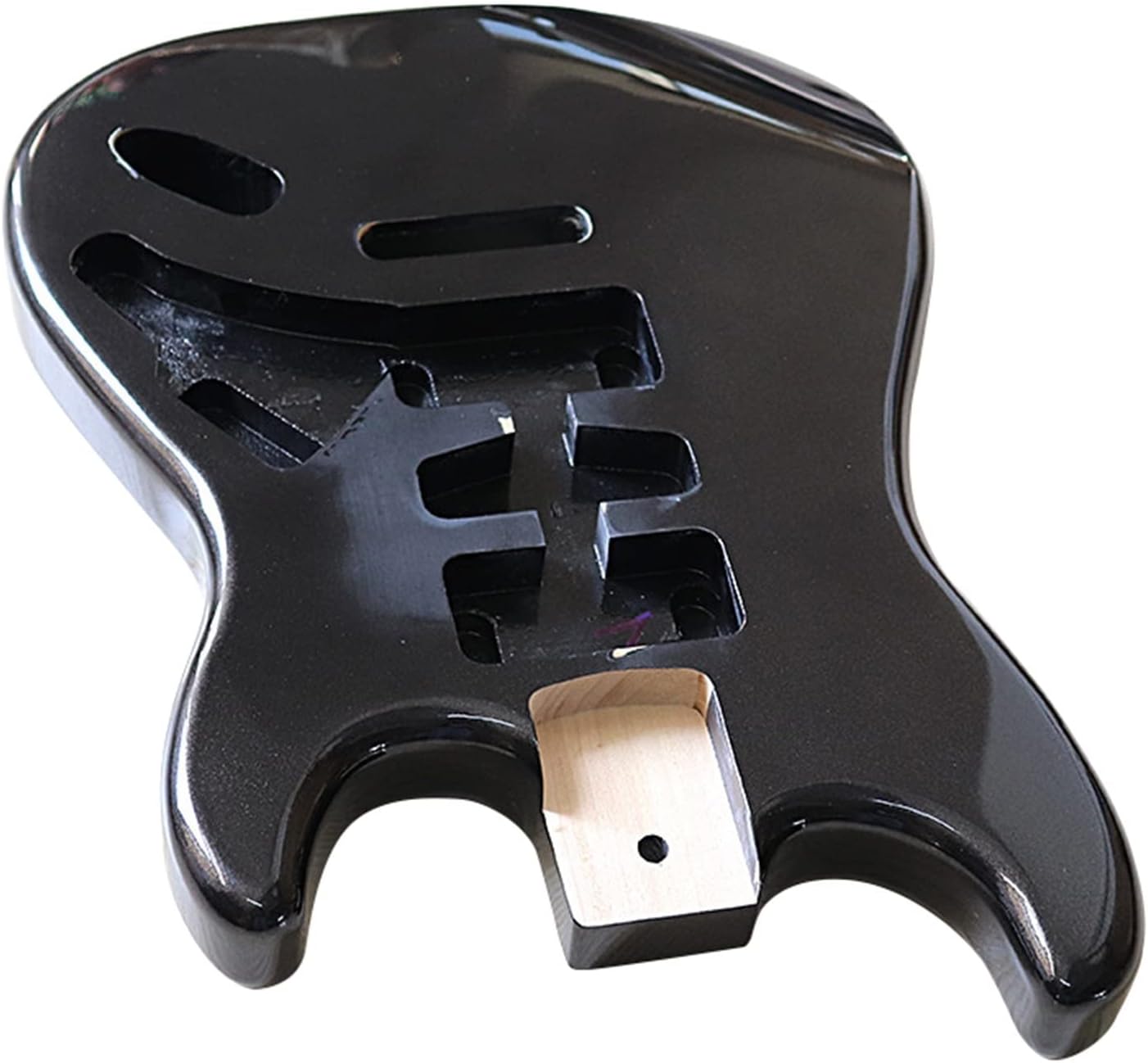 TSTS Black Poplar Wood Guitar Body for ST Guitar Accessories Good Guitar Barrel 5.7cm Guitar DIY Accessory