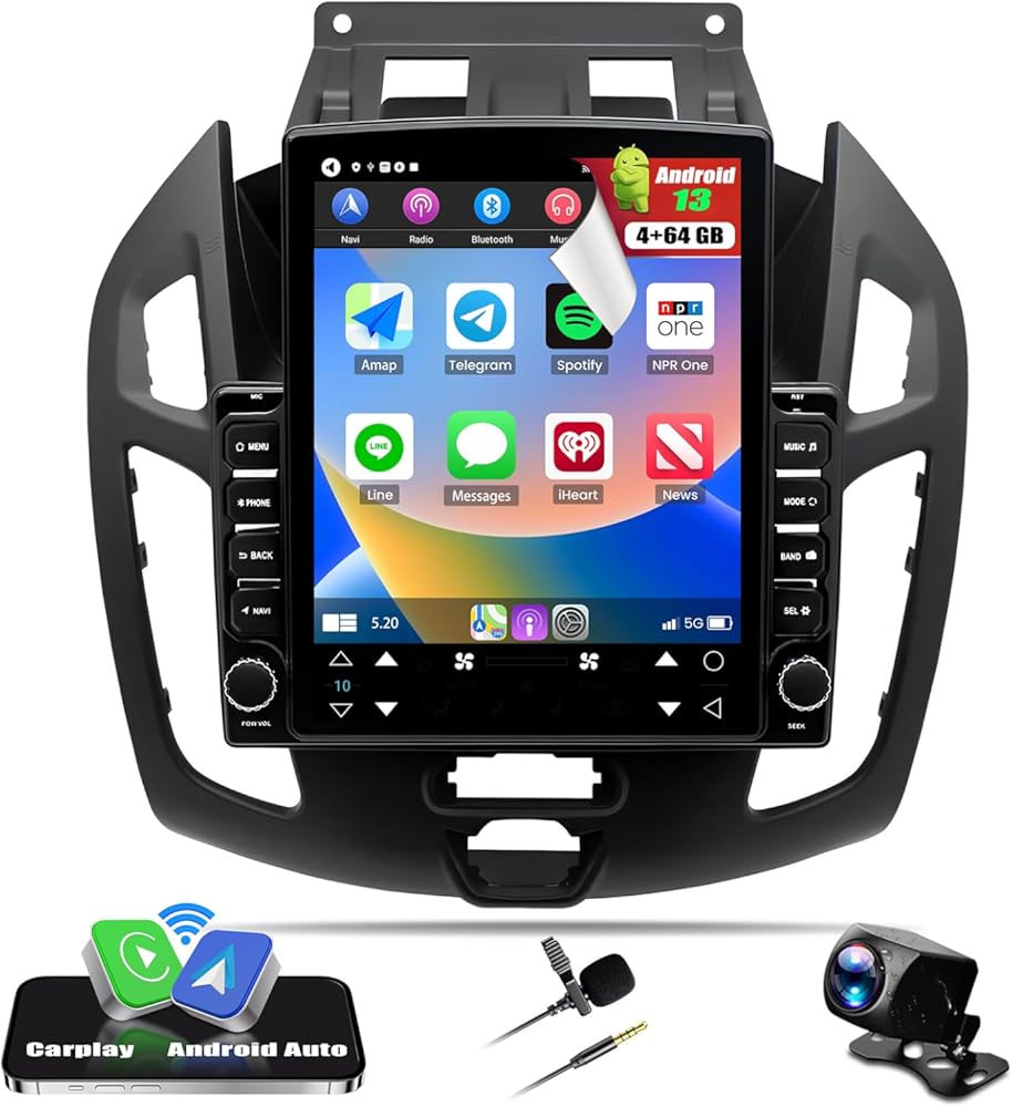 4+64G Car Stereo Upgrade for Ford Transit Connect 2014 2015 2016 2017 2018, 9.7