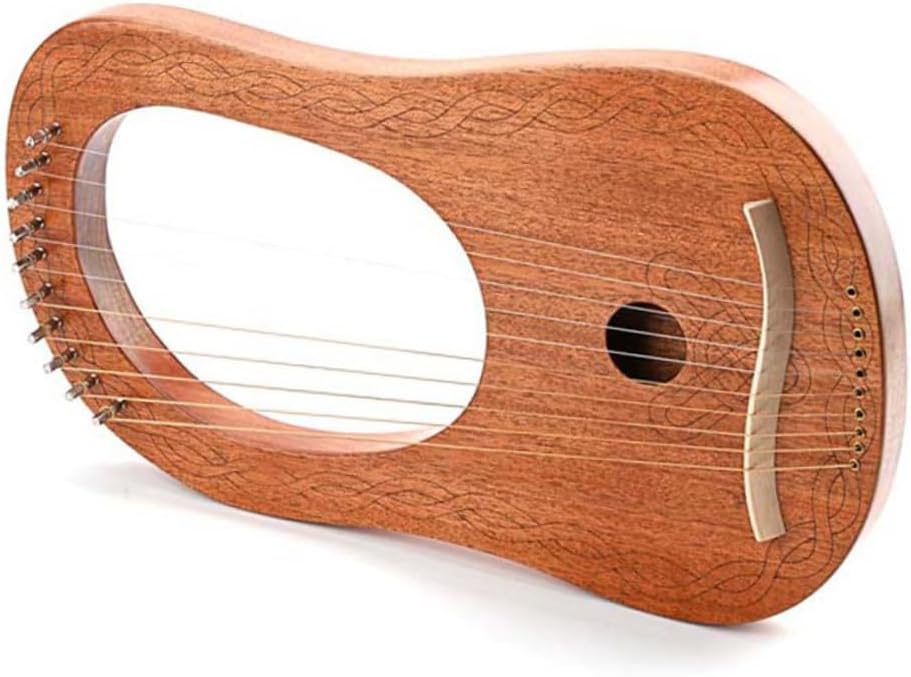10 Stringed Wooden Harp Lap Harp for Musician for Boys and Girls Adults and Beginners