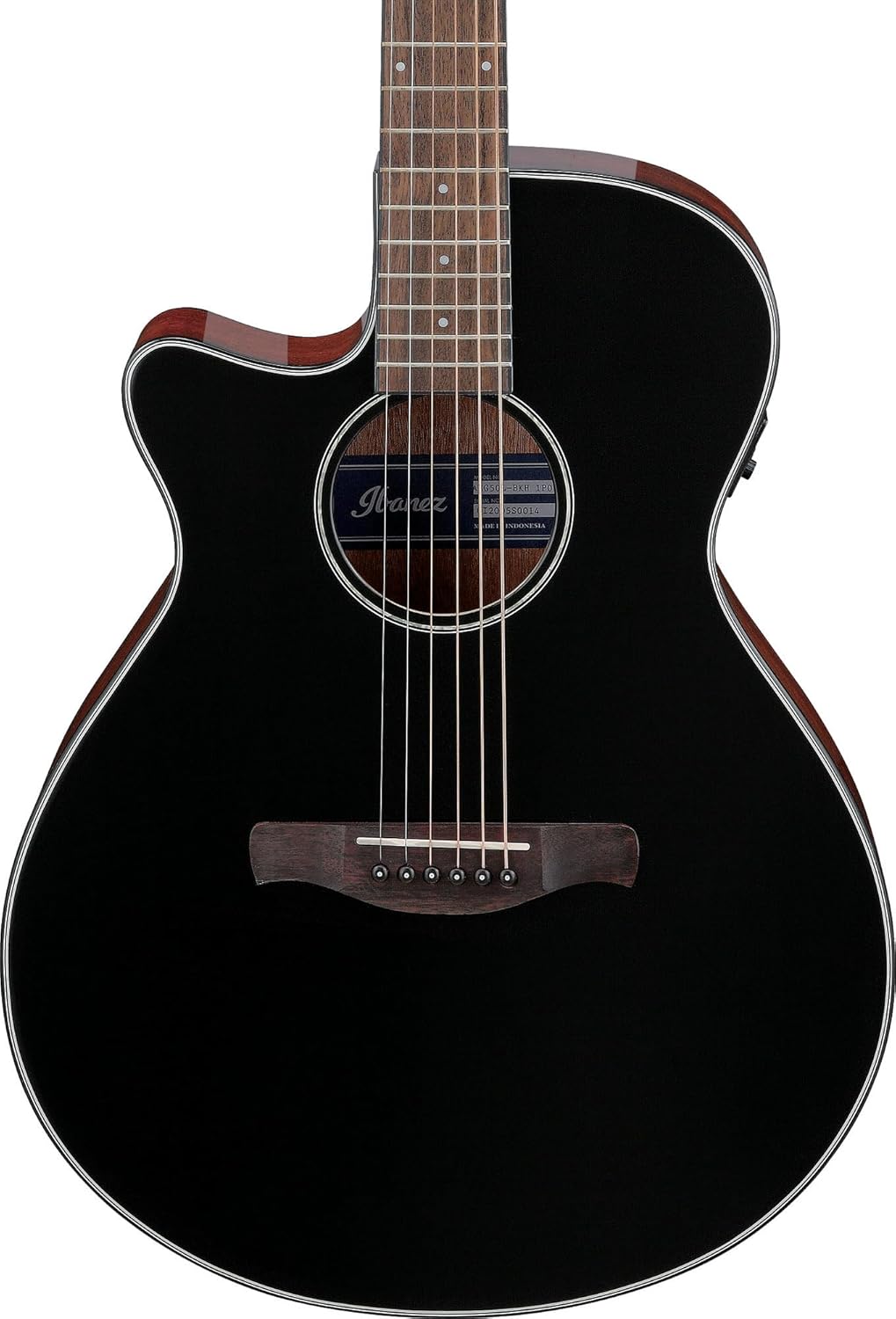 Ibanez AEG50L AEG Left-Handed Acoustic-Electric Guitar - Black High Gloss Bundle with Gig Bag, Strap, D'Addario Strings, Picks, Austin Bazaar Instructional DVD, and Polishing Cloth