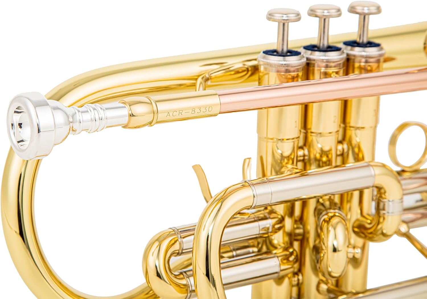 aurousus bb cornet acr 8330 for beginners intermediate players stainless steel valves ml bore gold brass leadpipe 120mm bell lacquered lightweight durable