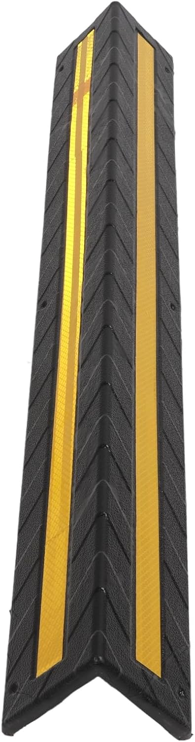 Garage Wall Protectors Foam, 31.5in 80cm Long Rubber Reflective Wall Protector Parking Wall Column Corner Guard Foam for Car Bumper Guards Warehouse Garages Parking Assist
