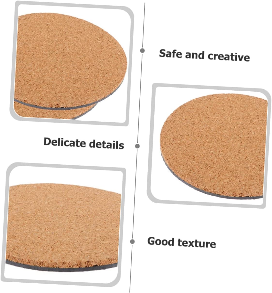 4pcs Cork Planter Mat Cork Planter Pads Flowerpot Bottom Mats DIY Cork Pads DIY Cup Pad Plant Cork Tray Gardening Cork Coaster Round Cork Mat Plant Plate Decorative Cork Coasters