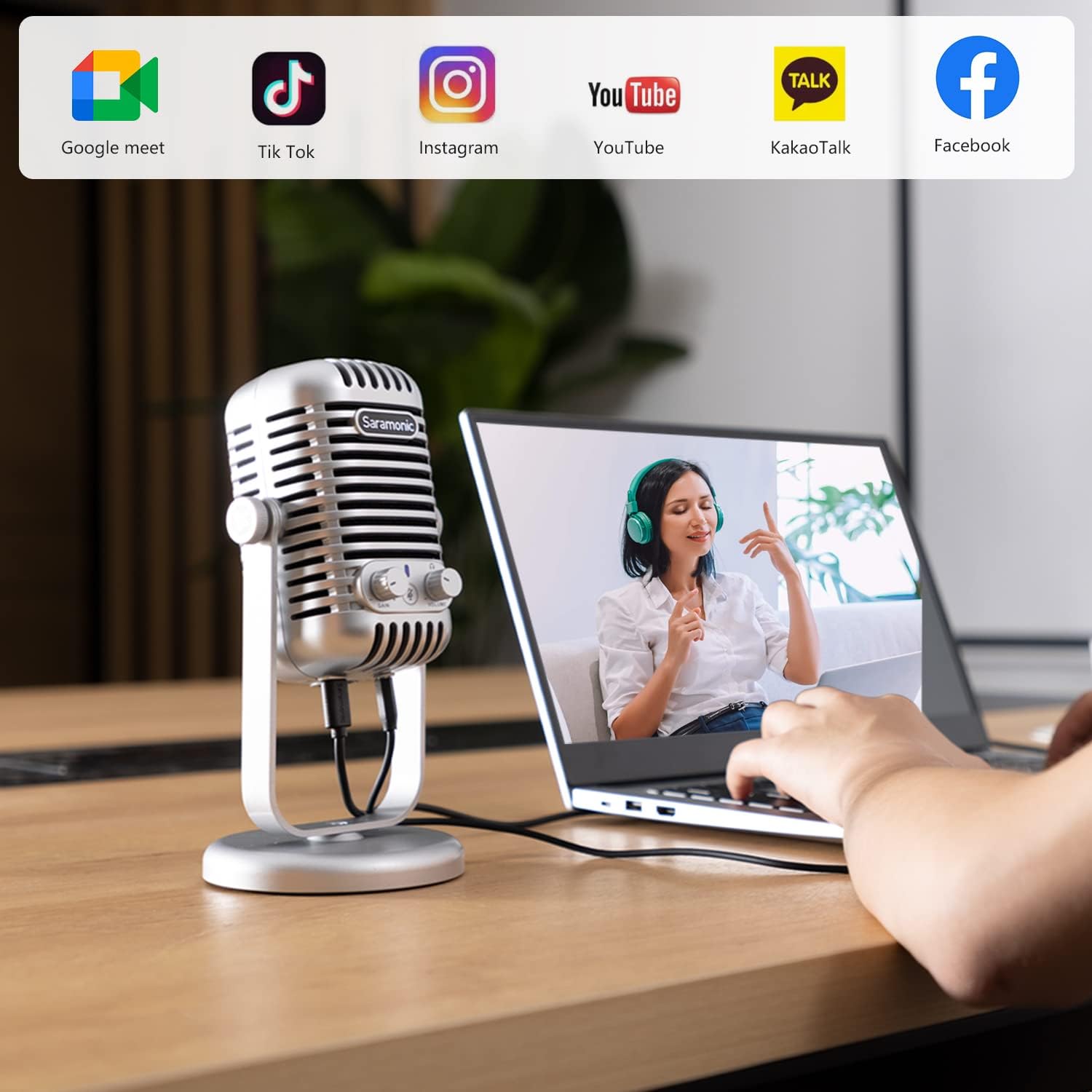 Saramonic XMIC-Z5 USB Condenser Microphone for PC, Mac, Gaming, Recording, Streaming, Podcasting - 2 Pickup Patterns, Noise Cancelling, 2-Year Warranty