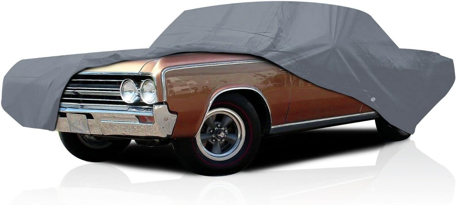 DaShield Ultimum Series Car Cover for Chevrolet Chevy Impala 1971-1976 2-Door 4-Door All Weather Protection Semi Custom Fit Dust, Sun, Snow, Rain Protection Indoor Outdoor