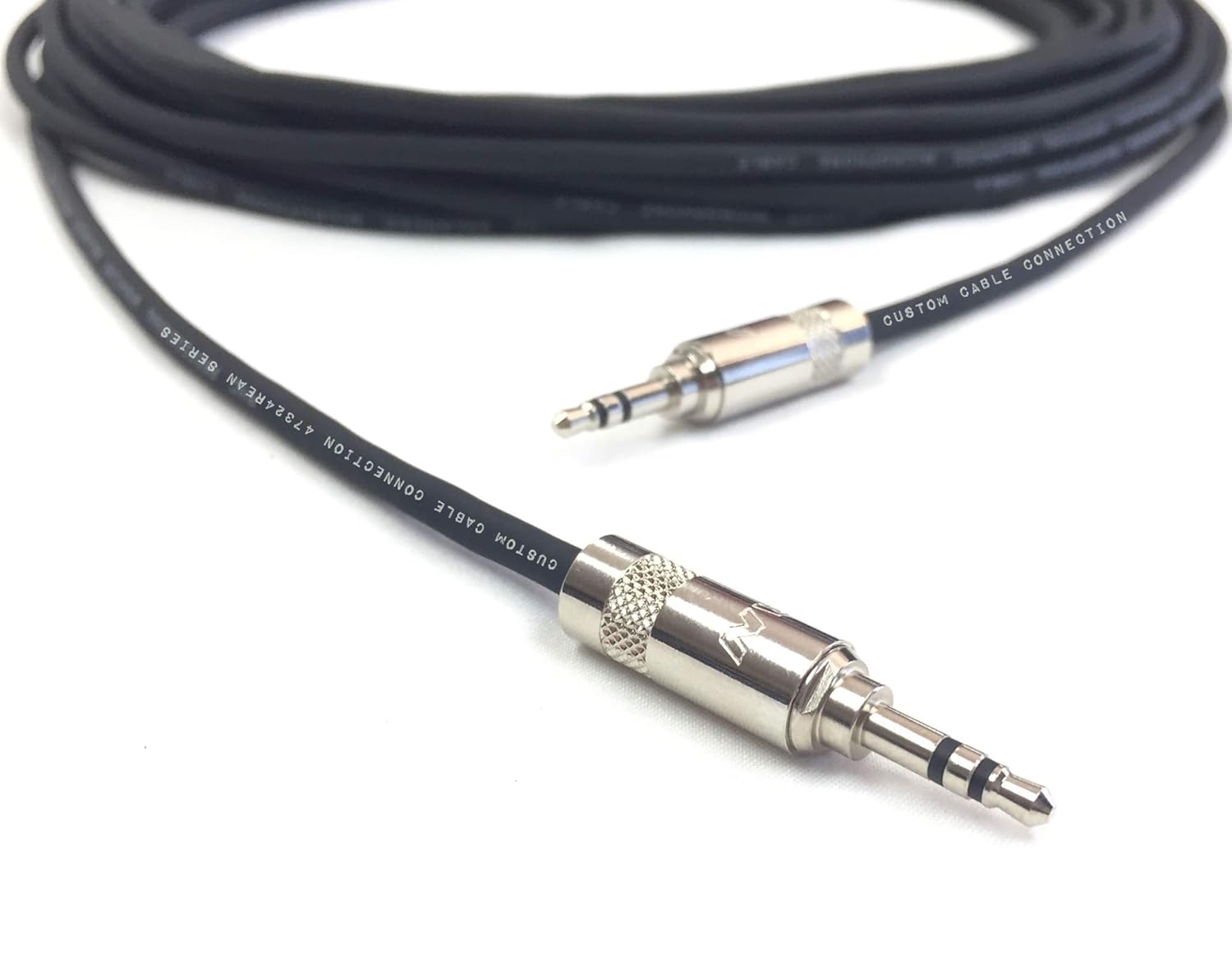 Custom Cable Connection 75 Foot Pro Audio 1/8 inch (3.5mm) REAN NYS231L TRS to 1/8 inch (3.5mm) REAN NYS231L TRS Balanced Cable
