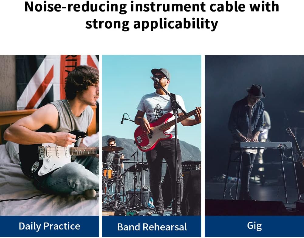 JOYO O.M.B Looper & Drum Machine Pedal R-06 Bundle with Guitar Cable Instrument Cable 15 Feet CM-04