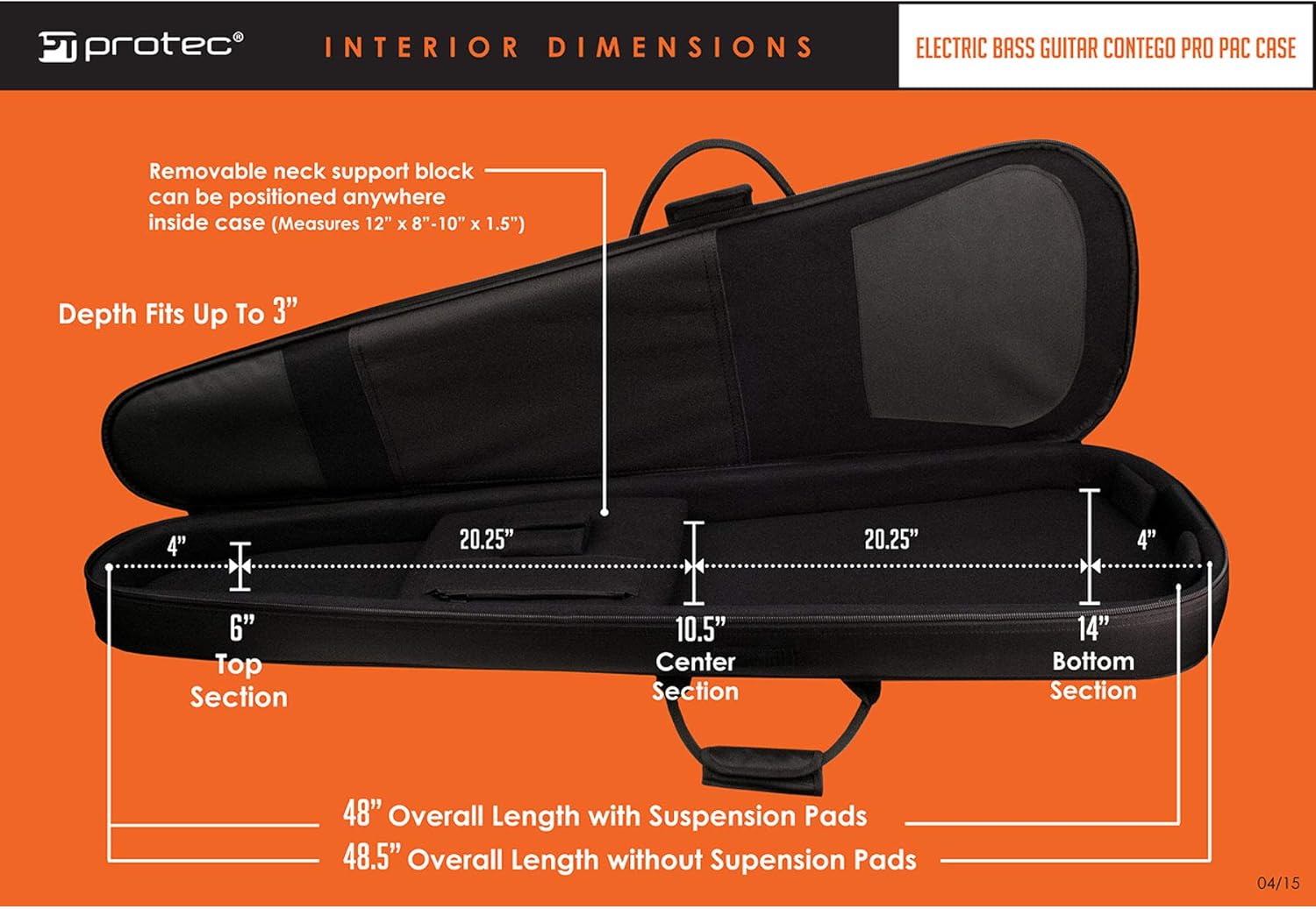 Protec CTG233 Bass Guitar Contego PRO PAC Case