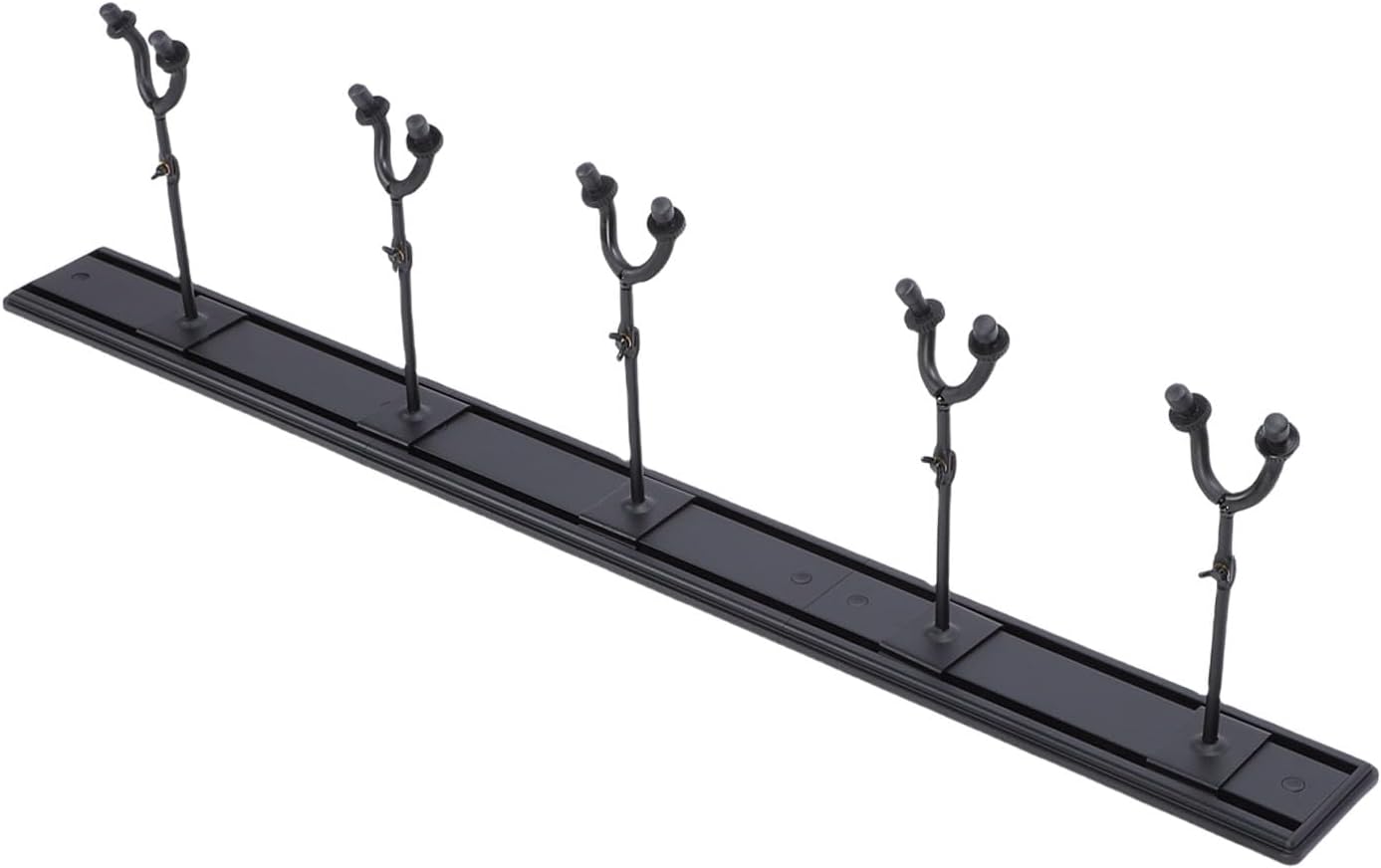 Wall Mount Guitar Rack with 5 Adjustable Hooks Metal Musical Instrument Hanger for Acoustic Electric Guitars Basses