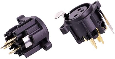 Davitu Electrical Equipments Supplies - 100pcs/lot 3 Pin XLR Panel Mount Female Jack/Male Plug Straight Chassis Gold Plated 3 Poles XLR Socket Microphone MIC Terminal - (Color: 50 Male 50 Female)