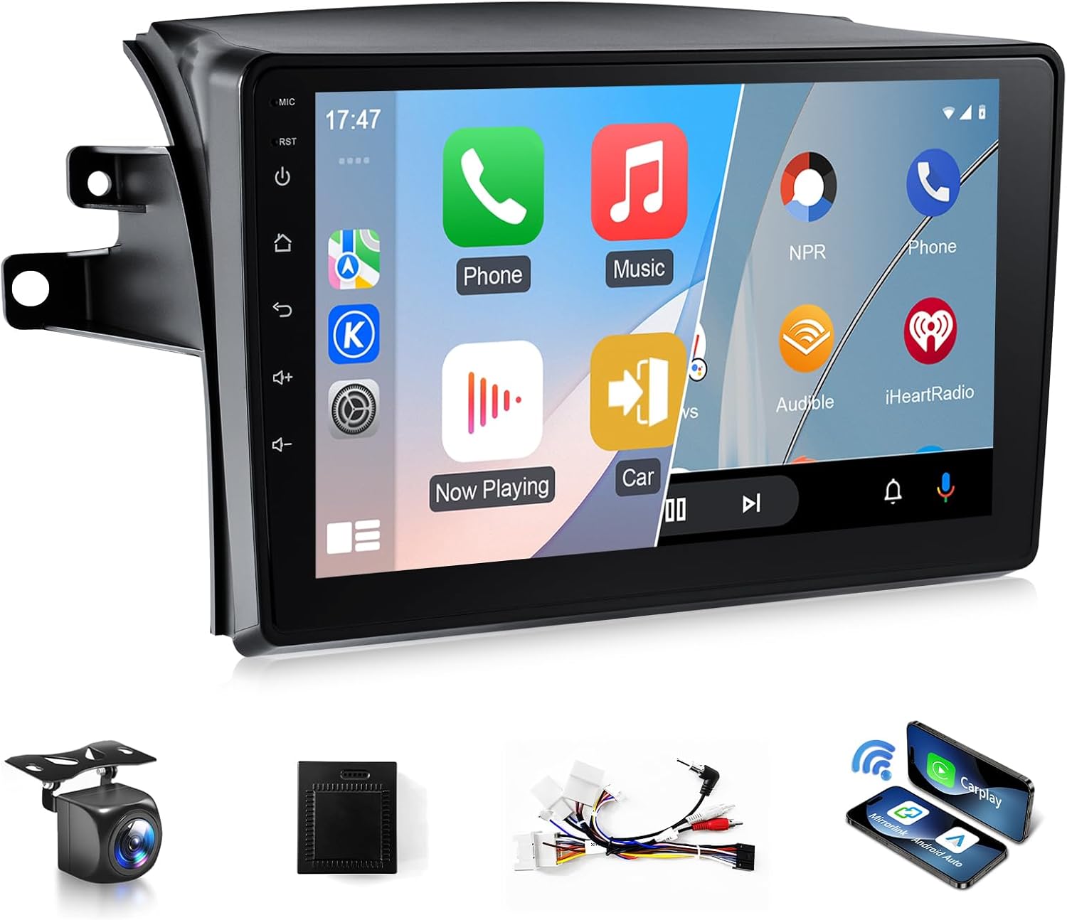 Android 13 Stereo for Toyota Sienna 2004 to 2010 Radio Apple Carplay Android Auto 9in Touch Screen for Sienna Head Unit Gifts for Vehicle Refurbishment BT/GPS/WiFi/Camera/SWC/FM (Fit J.B.L)