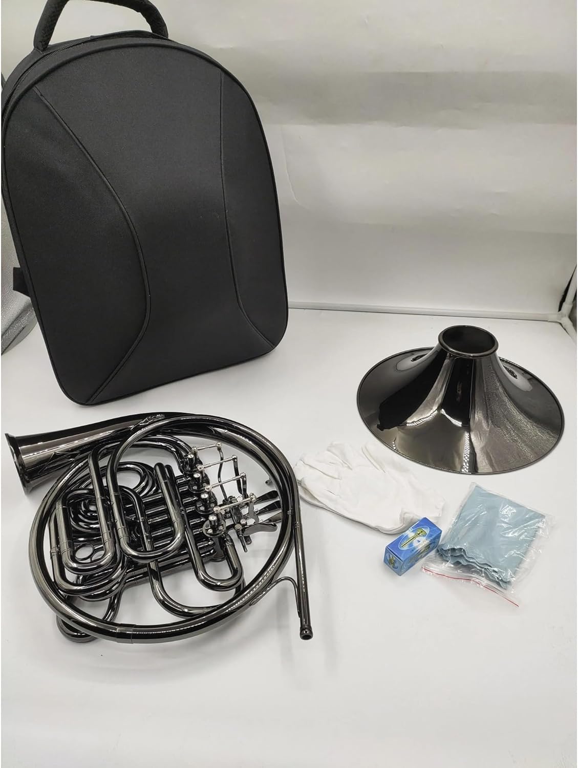 Brass French Horn F/Bb French Horn Split Double Row Four Keys Nickel Plated Professional Musical Instrument With Case