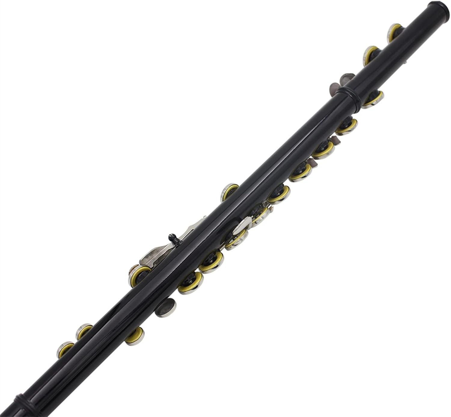 ZUZU Flute Cupronickel Plated Silver 16 Holes C Key Woodwind Instrument with Cleaning Cloth Stick Gloves Beginners Flute (Color : Silver)