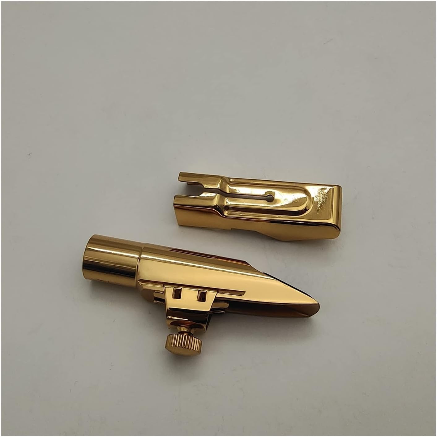 Sax Replacemen Set Professional Tenor Saxophone Alto Saxophone Mouthpiece Gold Plating Sax Accessories Saxophone Accessories (Color : Soprano Brass 5)