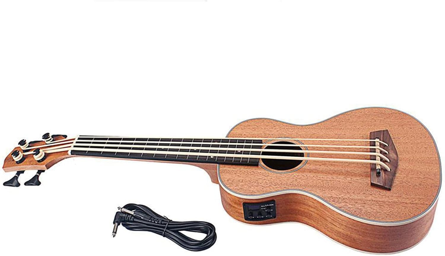 Children Ukulele 30 Inch Electric Ukulele Bass EQ Sapele Retro Closed Button Four Strings Electric Guitar Instrument