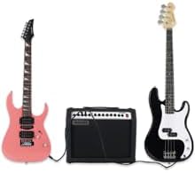 40W Black Guitar Amplifier Combo Band Practice Amp Portable With Dual Inputs, Delay, Reverb,Treble,Middle, Bass, Gain And Mic.Aux.6.5