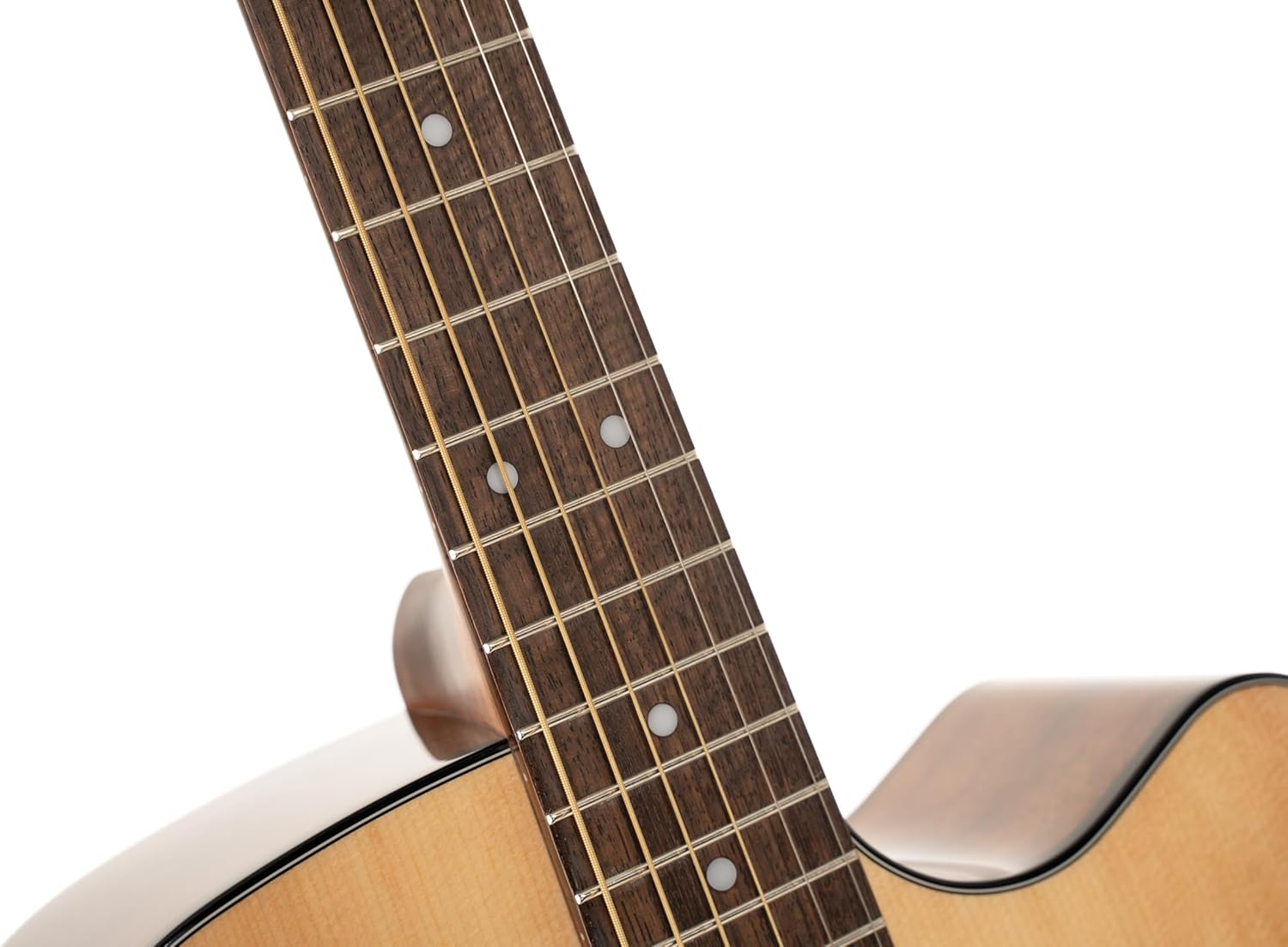 Cort EARTH60CENAT Earth 60 Dreadnought Solid Top Acoustic Electric Guitar, Natural Gloss