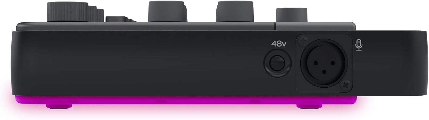 Mackie M-Caster Live Portable Streaming Mixer, Ultra-Compact, USB Connectivity, Customizable RGB Lighting, Connects to Smartphone (Black - 2053280-00) Bundle with 1-Year Extended Protection Plan