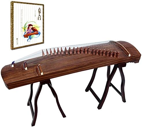OrientalMusicSanctuary Professional ALL-Paulownia Travel Guzheng - Tang Dynasty Design - Travel Sized Guzheng - Comes with COMPREHENSIVE TUTORIAL BOOK w/Etudes