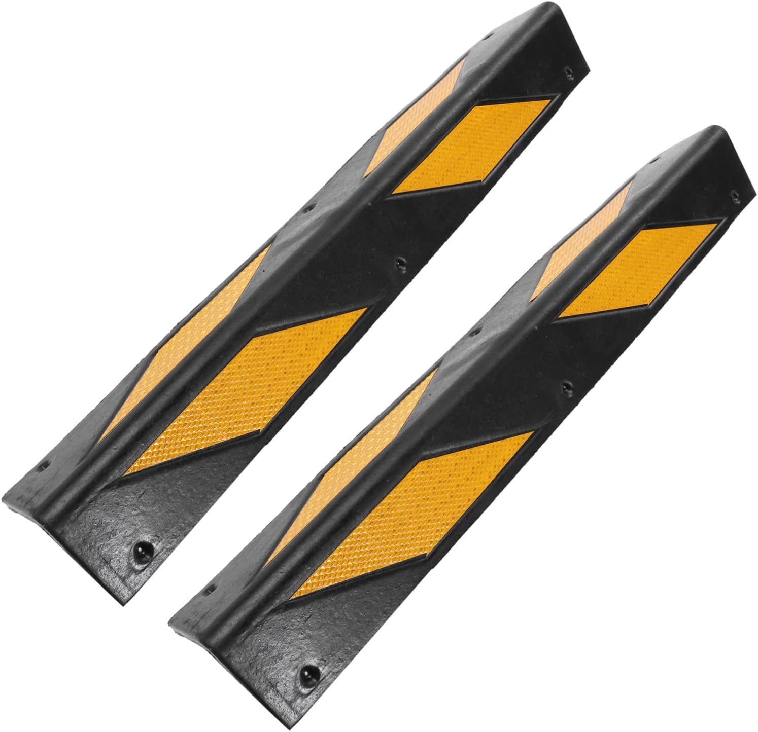 PRETYZOOM Reflective Rubber Corner Guards 2pcs Wall Protector for Parking Garages Sturdy Safety Bumper Guards for Car Doors Easy to Install Garage Wall Edges Protector