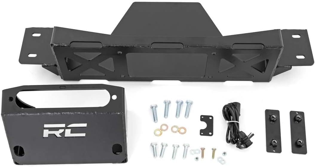 Rough Country Hidden Winch Mount for GM 1988-1998 1500/1995-1999 Tahoe - 11008 Black