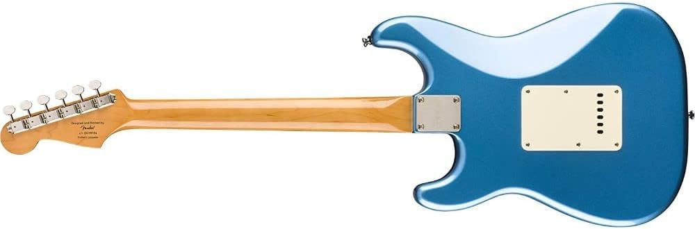 Squier Classic Vibe '60s Stratocaster Electric Guitar, Lake Placid Blue, Laurel Fingerboard Bundle with 10ft Cable, 12-Pack Picks, and 2